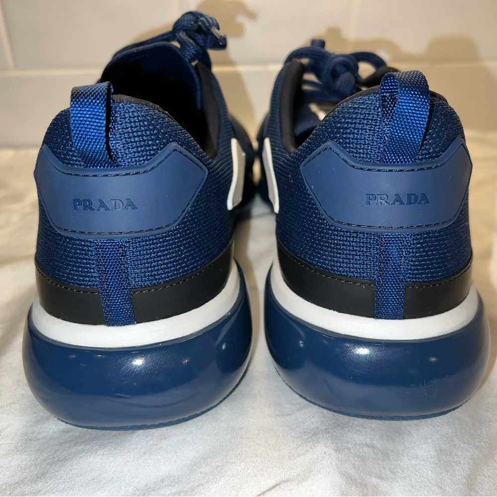 COPY - PRADA Men’s Blue CLOUDBUST Logo Low Top Sneakers UK 11 / US 12